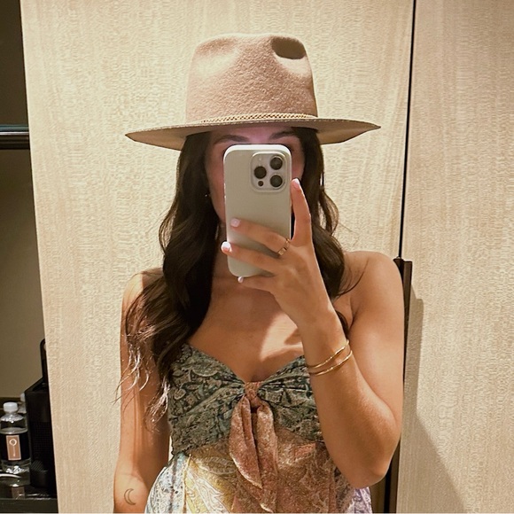 Brown Flat Brim Western Hat - Picture 2 of 6